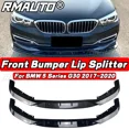 thumbnail image 2 of G30 Front Lip Front Bumper Spoiler Lip Splitter Diffuser Bumper Cover For BMW 5 Series G30 2017-2022 Car Accessories Body Kit, 2 of 6