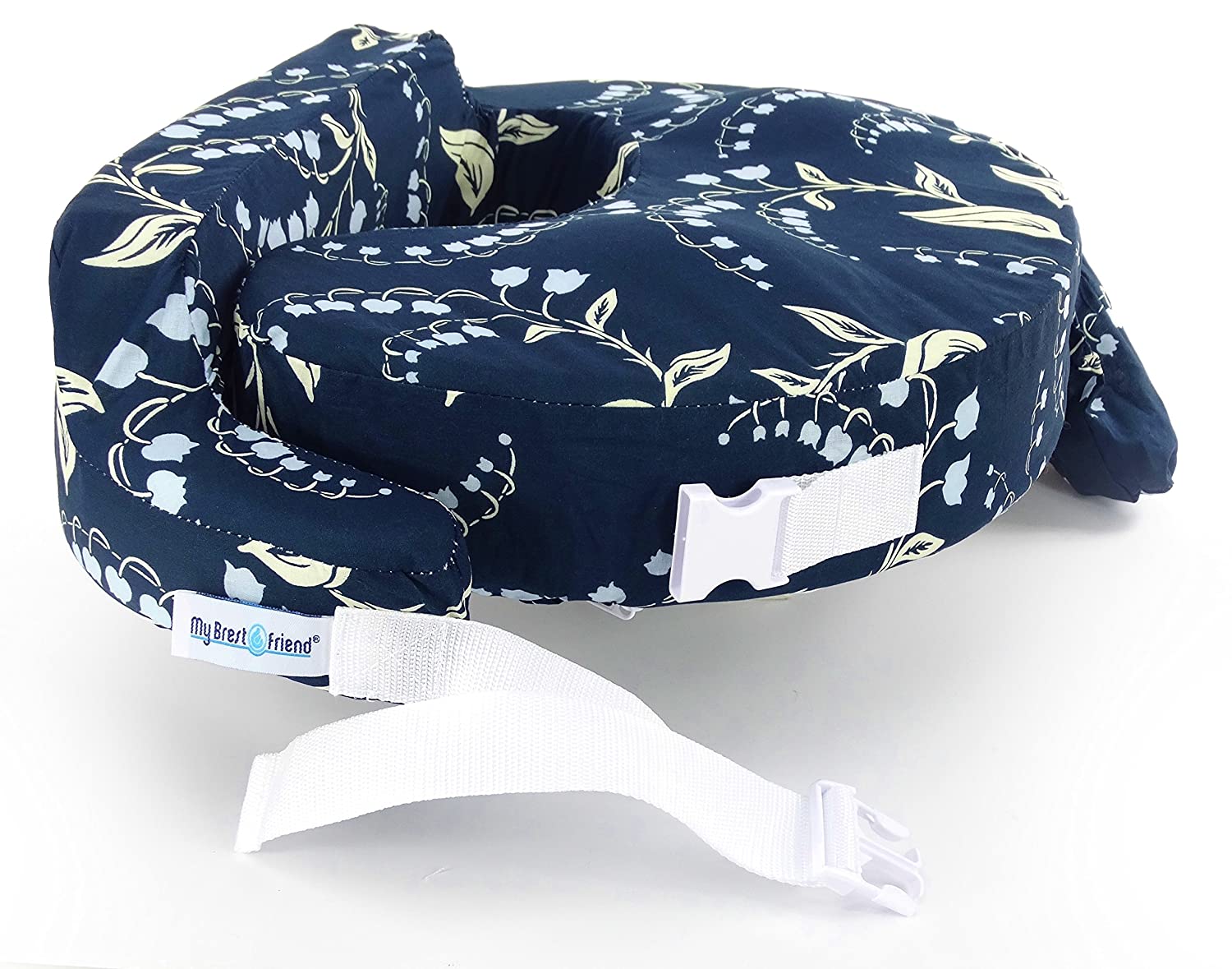 My Brest Friend Original Nursing Pillow  Navy Bluebells - image 2 of 3