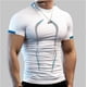 thumbnail image 1 of Camiseta deportiva informal Sunloudy para hombre, camisetas deportivas de manga corta con cuello redondo y patrón de rayas para gimnasio de primavera y verano, ropa para hombre Sunloudy  moda, 1 of 3