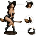 thumbnail image 4 of Clearance Desktop Ornament under $10,– Sexy Witch Bookshelf Figurine Witch Statue Gothic Home Decor Halloween Figurines Decorations Indoor Hand Painted Resin Desk Sculpture For Book Shelf, 4 of 9