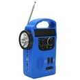thumbnail image 3 of Radio Solaire à Manivelle AM FM SW Radio d'Urgence avec Lampe de Poche LED Lampe de Lecture Lecteur MP3 pour Camping en Plein Air Bleu, 3 of 5