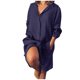 thumbnail image 1 of Vestido Cárdigan de Lino Y Algodón Sólido de Manga Larga Con Doble Bolsillo Suelto Para Mujer Odeerbi ODB114873, 1 of 8