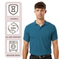 thumbnail image 6 of Allpro Men's Pique Polo Collar T-Shirt, 65/35 Polyester/Cotton Short Sleeve Solid Tee (Kelly-Green, 5XL), 6 of 6