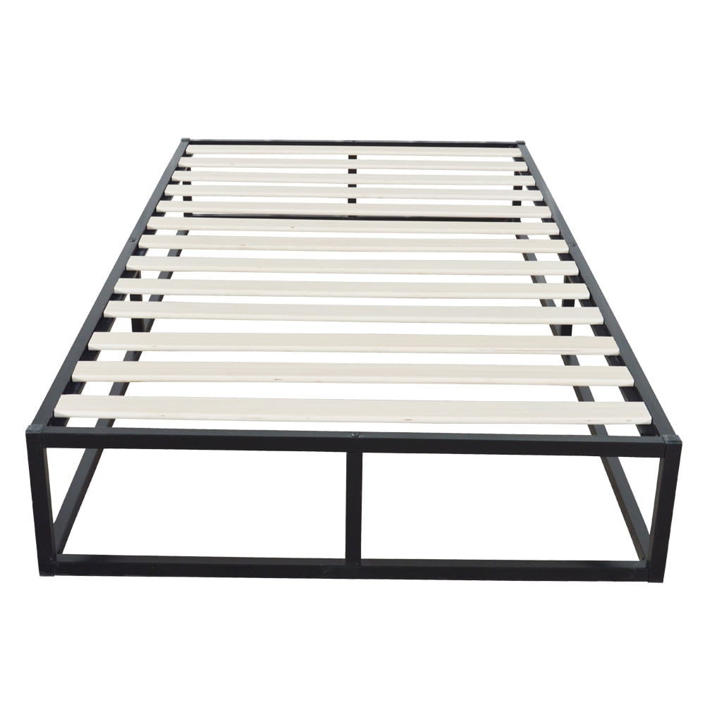Lowestbest Basic Iron Bed Frame, Tall Heavy-Duty Steel Slats, Twin Size, Black Lowestbest Basic Iron Bed Frame, Tall Heavy-Duty Steel Slats, Twin Size, Black