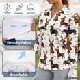 thumbnail image 6 of Jeiento Women's Christmas Dachshund Golf Shirts, Moisture Wicking Festive Tops for Workout, Outdoor Travel, Gym, 6 of 7