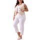 thumbnail image 2 of Chaleco sin mangas de lino para mujer de tallas grandes Agnes Orinda, con botones y bolsillos, 2X beige, 2 of 6