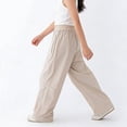 thumbnail image 7 of Wiyuqeen Girls Parachute Cargo Pants Causal Hiking Wide Leg Pants with Pockets Lightweight Running Open Bottom Joggers Palazzo Trousers 3-12Y, 7 of 7