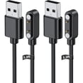 thumbnail image 1 of ccwonima [2-Pack] Charger for DIVElink BH802 3.3Ft/100cm 2 Pin USB Portable Magnetic Charging Cable Cord for DIVElink BH802 Smart Watch, 1 of 1