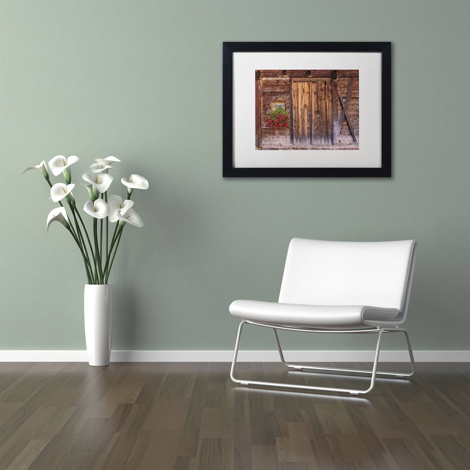 Trademark Fine Art 'Rustic Charm' Canvas Art by Michael Blanchette Photography, White Matte, Black Frame