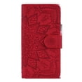 thumbnail image 2 of Mantto Cases for Samsung Galaxy A71 5G Magnetic Wallet Case for Women Card Holder Flip Cover Embossed Mandala Flower Kickstand PU Leather Magnetic Folio with Strap, Red, 2 of 8