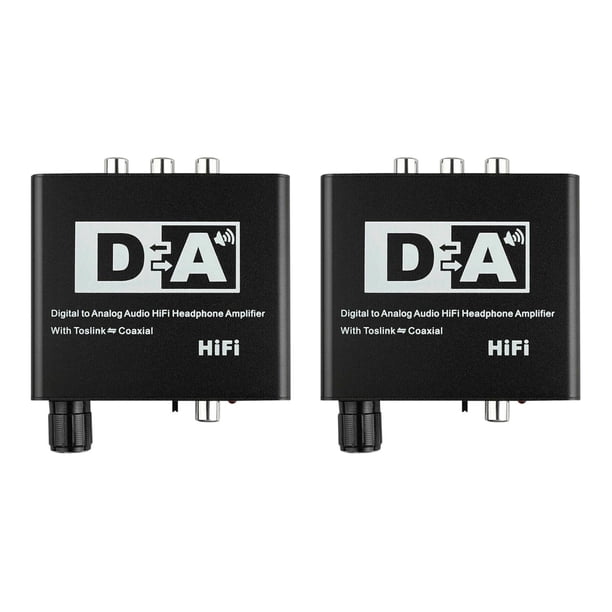 2X Toslink Coaxial óPtico Digital de 192 KHz Una AnalóGico RCA 3.5mm Convertidor de Audio de Alta Fidelidad con Spdif