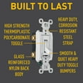 thumbnail image 3 of Pass & Seymour CS15AC3WCC8 3 Way Toggle Switch, 15A, White, 3 of 5