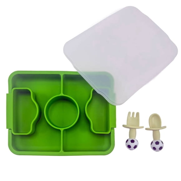 Set de Alimentación Antsy Pantsy Fútbol silicon 4 piezas verde
