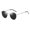 Silver frame black and gray pi, variant on Womens Round Sunglasses Metal Frame Polarized UV400 Lens