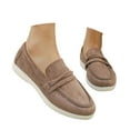 thumbnail image 3 of Women's Loafers with Flexible Outsole for Natural Bend Women's Casual On Loafers Comfortable Flat Shoes Soft Suede Breathable Everyday Walking Sneakers For Women, 3 of 9