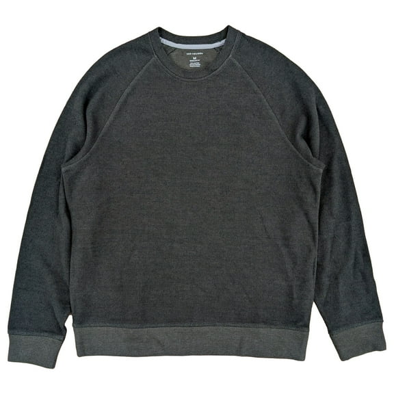 Van Heusen Mens Rosin Green Long Sleeve Crew Neck Birdseye Sweatshirt Medium