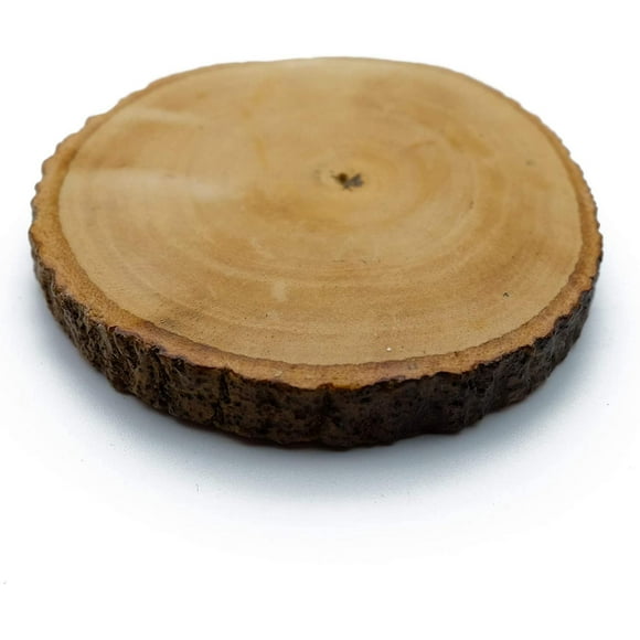 Set Of 4 Tree Wood Slice Coasters Treated Bark Natural Shabby Rustic Mats Drinks