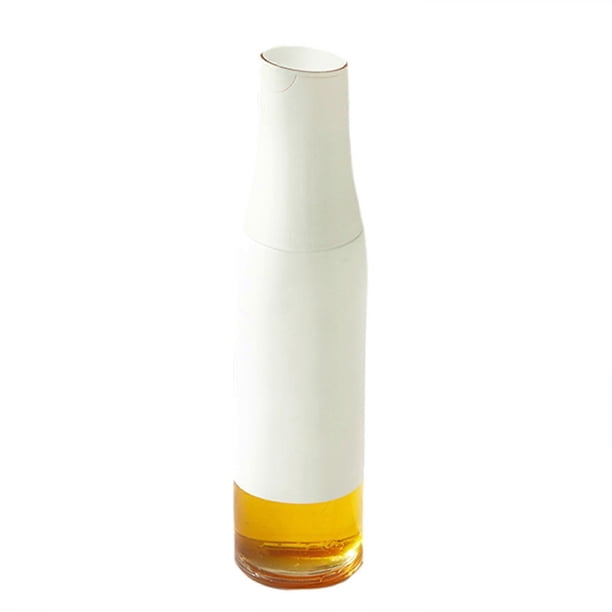 500ml Large Glass Oil Bottle Reusable Automatic Flip Cover Oiler Cruet for Kitchen Cooking