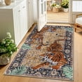 thumbnail image 3 of MJIAexp 3'x5' Tiger Area Rugs,Washable Rugs for Living Room, Soft Vintage Bedroom Rug, Botanical Non Slip Ultra Thin Floor Carpet for Dining Room Home Office, 3 of 8