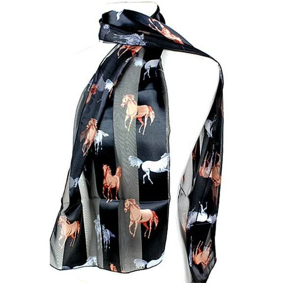 Scarf - Horses Prints - SF-ON2027BK