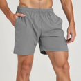 thumbnail image 2 of Pantalones cortos cargo holgados de verano para hombre: cintura elástica, bolsillos, poliéster/spandex, ropa informal/para actividades al aire libre, tallas S-XL, largo 40-43 cm., 2 of 5