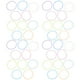 thumbnail image 1 of GOOHOCHY 50 pulseras de silicona que brillan en la oscuridad, accesorios para el cabello de neón y bandas luminosas, perfectas para decoraciones de fiestas de los 80 y accesorios para festivales., 1 of 8