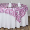 thumbnail image 1 of BalsaCircle 90" x 90" Damask Flocking Table Top Overlays - Wedding Party Reception Catering Linens Dinner Banquet Event Decorations, 1 of 3