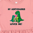 thumbnail image 4 of Inktastic My Auntiesaurus Loves Me Girls Toddler Dress, 4 of 5
