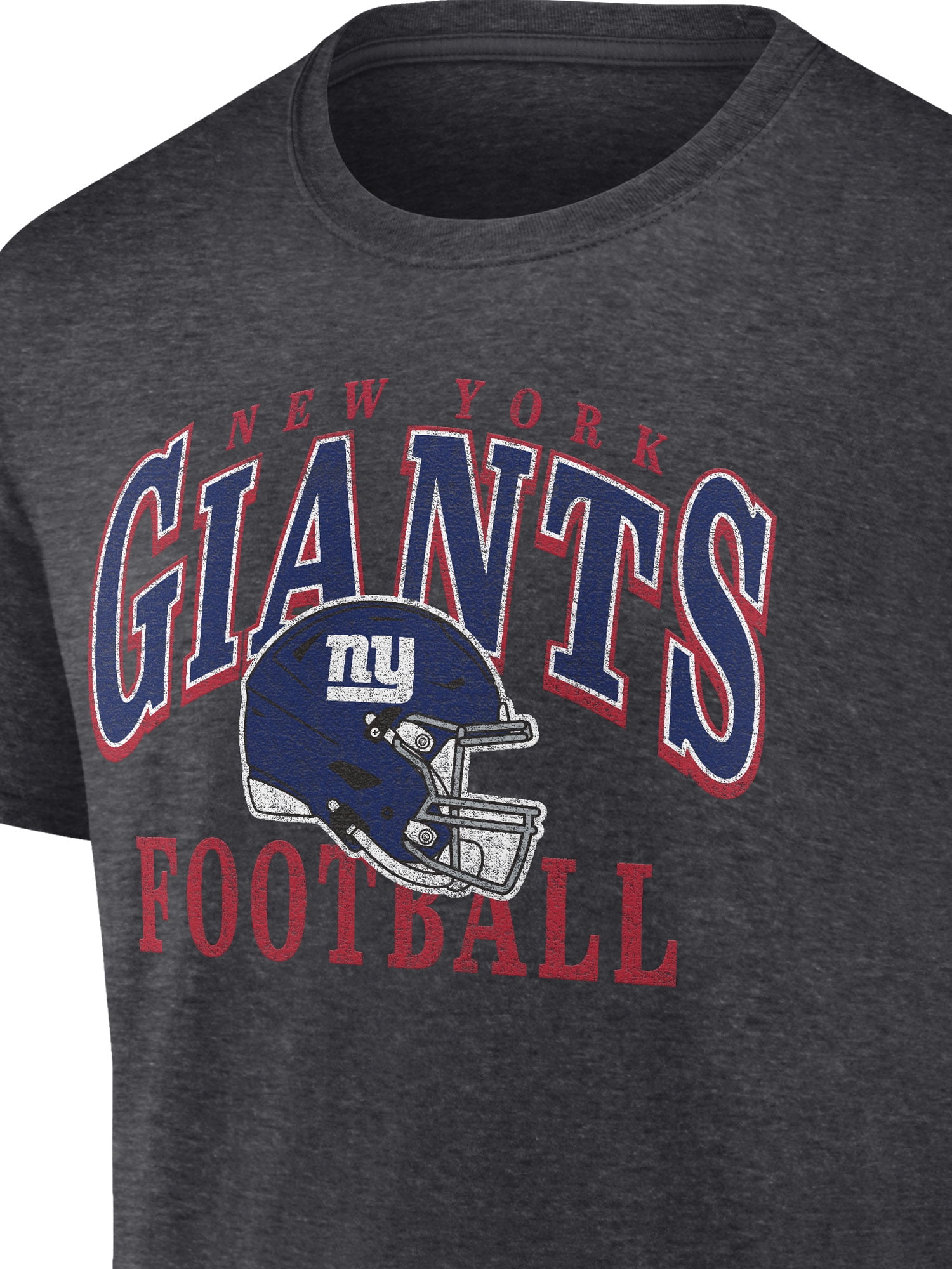 NFL New York Giants Men's Cotton Charcoal Heather Short Sleeve T-Shirt