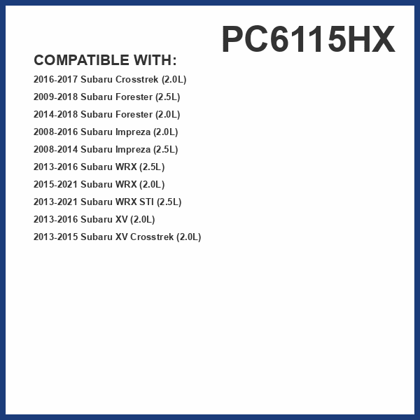 PUREFLOW PC6115HX HEPA Cabin Air Filter | Fits 2009-2018 Subaru Forester 2.5L; 2008-2016 Impreza 2.0L; 2013-2015 XV Crosstrek 2.0L; 2016-2017 Crosstrek 2.0L