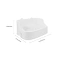 thumbnail image 2 of SEWCHICS Pet Litter Box White Plastic Rectangle Cage Toilet for Rabbits Hamsters Guinea Pigs, 2 of 8