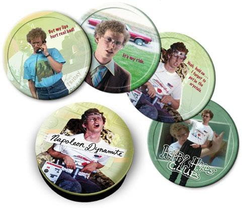 Coasters,Trash Can Napoleon Dynamite 4 pc Set 2 books