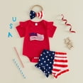 thumbnail image 3 of Kogui Newborn Baby Girl Clothes Newborn Infant Baby Girl Clothes Romper Shorts Set Floral Summer Outfits Cute Baby Clothes Girl 0 3 6 9 12 18 24 Months (Red,12-18 Months), 3 of 8