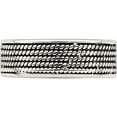 thumbnail image 4 of Sterling Silver Rope Design Ring (Size 11) Made In India qr1954-11, 4 of 5