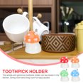 thumbnail image 4 of MasteelfCA 4Pcs Mushroom Toothpicks Holders Dental Floss Storage Boxes Toothpick Containers, 4 of 8