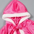 thumbnail image 3 of Esho 2-9Y Children Christmas Costumes Princess Cloak, Kids Xmas Santa Claus Velvet Hooded Cape Robe, Toddler Girls Boys Party Masquerade Capes Dress up for Halloween Christmas Carnival, 3 of 7