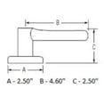 thumbnail image 2 of Safelock Layton Hall/Closet Lever, 2 of 2