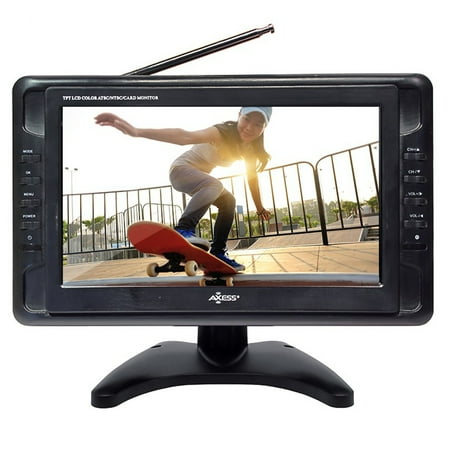 Axess 10 Inch Portable TV ATSC/NTSC with Battery