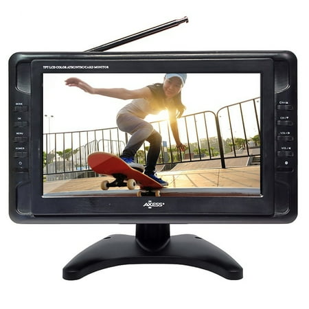 Ntsc Projection Tv - Axess 10 Inch Portable TV ATSC/NTSC with Battery