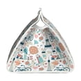 thumbnail image 3 of Lsque Eiffel Tower Printed Long Tissue Box Cover Holder, Facial Paper Organizer Dispenser,Triangle with Bottom Belt, PVC Leather Decorative Organizer, 3 of 9
