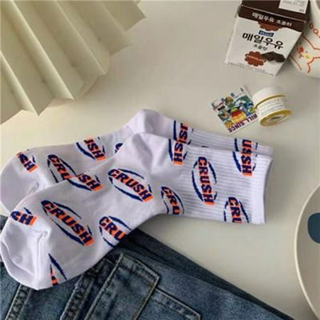 

2 Pairs Unisex Trendy Letters Pattern Socks Breathable Cozy Funny Socks Novelty Long Socks for Men Women Daily Wear