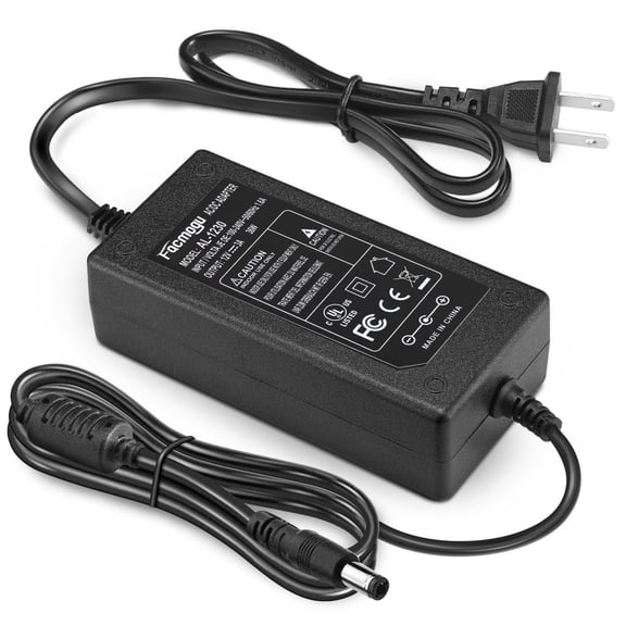 pannbo 12V 3A 36W AC DC Power Adapter 100-240V to DC 12 Volt 3 Amp Desktop Supply with 5.5x2.5mm 2.1mm Barrel Connector Switching Transformer