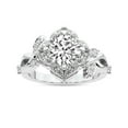 thumbnail image 5 of IGI Certified 1 Carat Round Shape Lab Grown Diamond Engagement Ring | 14K White Gold | Garden Bloom Side Stone Diamond Ring | FG-VS1-VS2 Quality Friendly Diamonds, 5 of 7