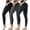 02 Black/Dark Gray/Navy, variant on 3 Pack Leggings with Pockets for Women,Butt Lift High Waisted Tummy Control Workout Yoga Pants Reg & Plus Size