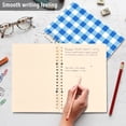 thumbnail image 5 of Haosy Blue Gingham Checker Pattern Notebooks 1-subject Journal 60 Sheets A5 College Ruled Paper Detachable Ring 8.3"x5.7", 5 of 8