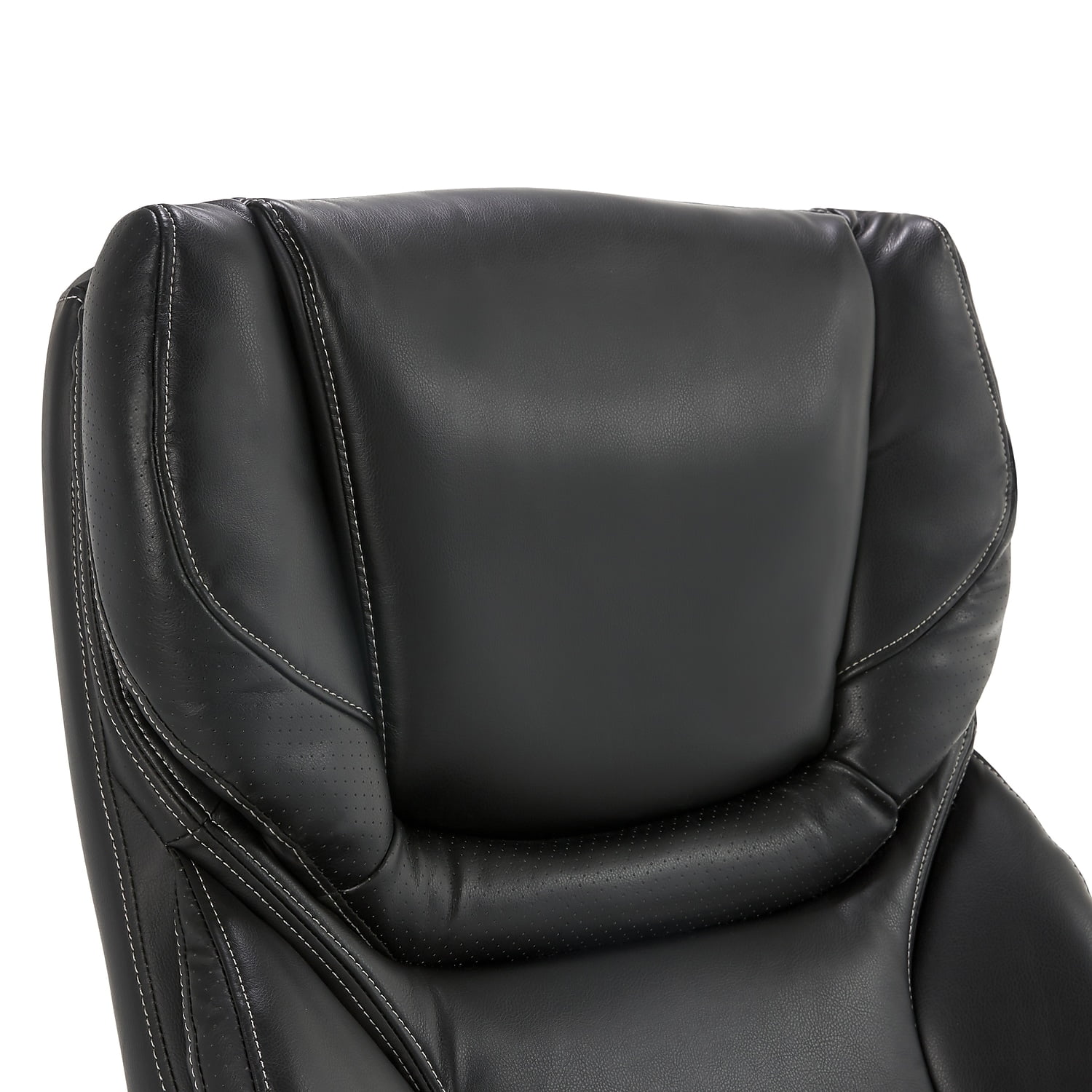 Serta Conway Big and Tall Executive Office Chair - Ergonomic Lumbar Support, Bonded Leather, Padded Armrests, High Back Computer Desk Chair, Black