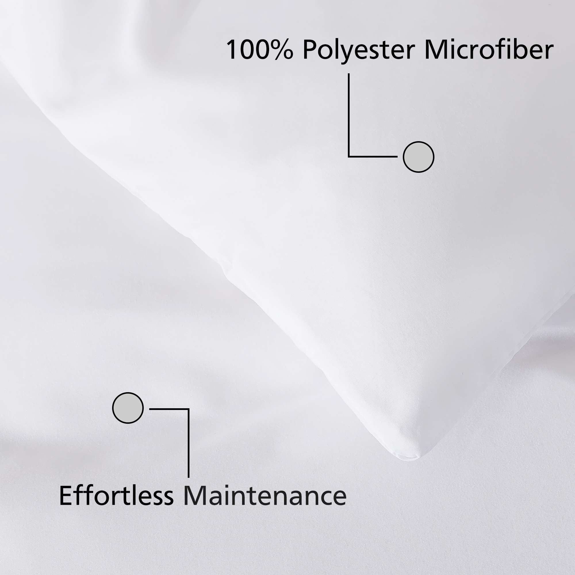 Mainstays King Duvet Cover Set, All-Season, 3-Piece, White