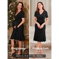 thumbnail image 3 of Vestido de maternidad V FOR CITY Bodycon A Line Black Tejido Grande, 3 of 7
