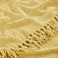 thumbnail image 3 of Home Soft Things Reversible Tweed Throw Blanket, Super Soft & Cozy - Jojoba Yellow, 60x80", 3 of 8