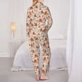 thumbnail image 3 of KLL Western Desert Nature Landscape Print Women's Long Sleeve Pajamas with Pants Sleepwear Loungewear 2 Set-Small, 3 of 8